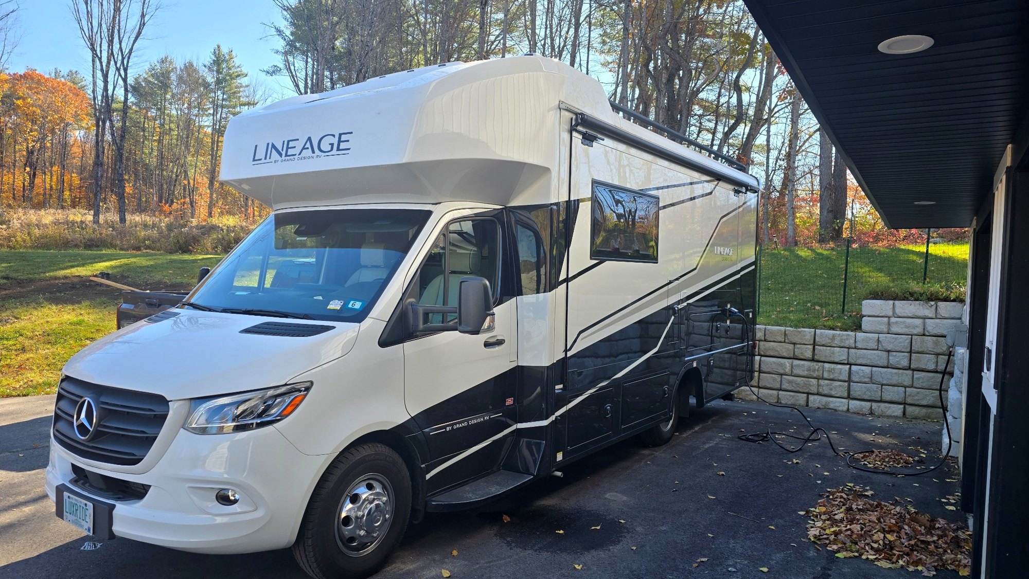 Actual 2025 Grand Design Lineage 25FW motorhome exterior